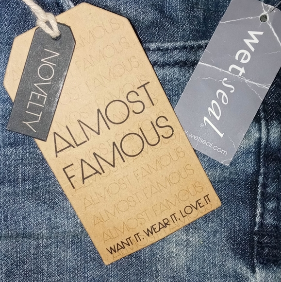 Almost Famous Dark Destructed Skinny Jeans 0 Zero - Picture 10 of 11